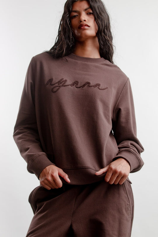 Hannah Sweatshirt _ 160330 _ Chocolate