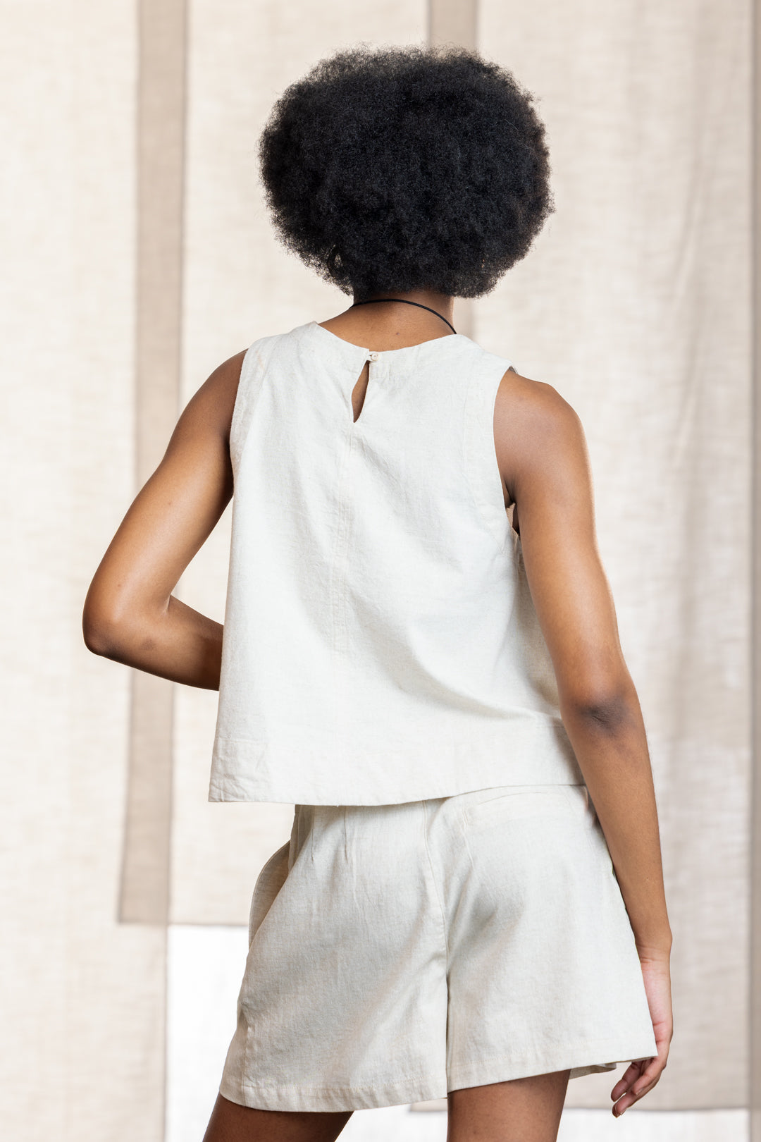 Kinsley Linen Blend Swing Top