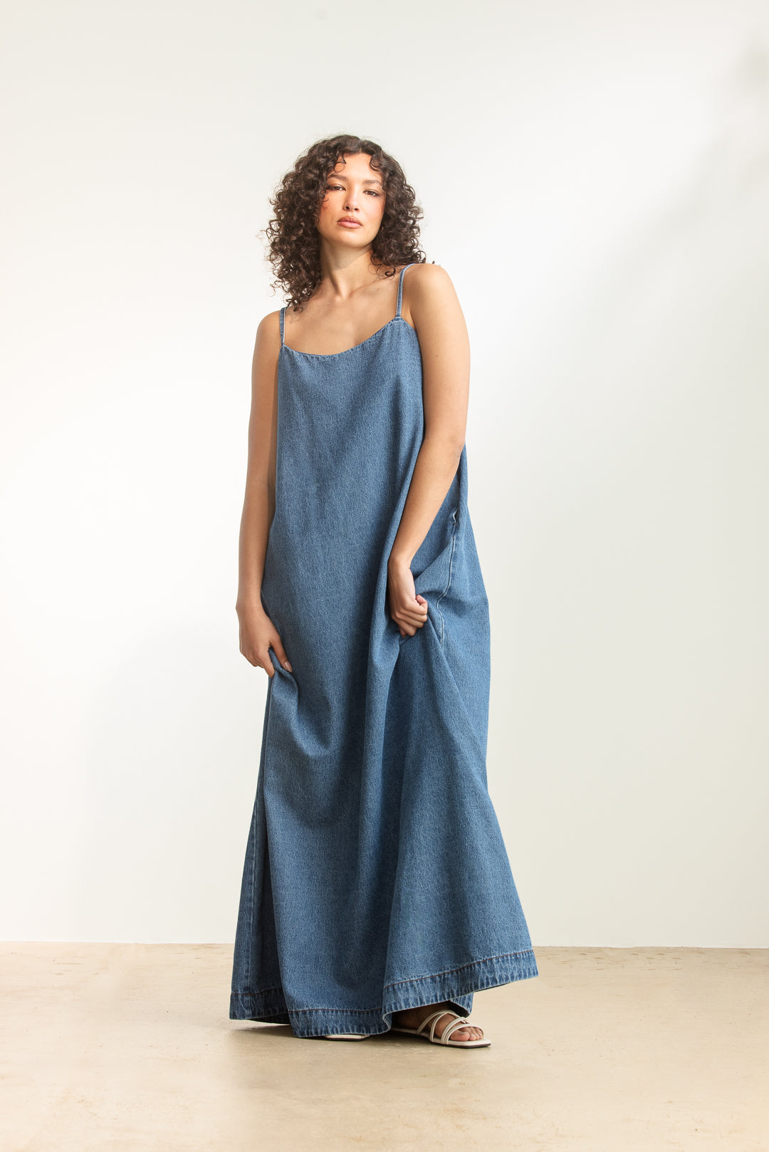 Zandile Denim Trapeze Maxi