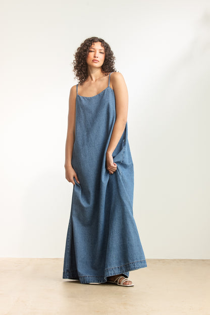 Zandile Denim Trapeze Maxi