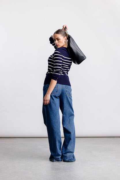 Emma Crewneck Knitwear _ 160090 _ Navy