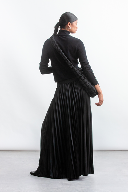 Nova Pleated Skirt _ 158535 _ Black Texture