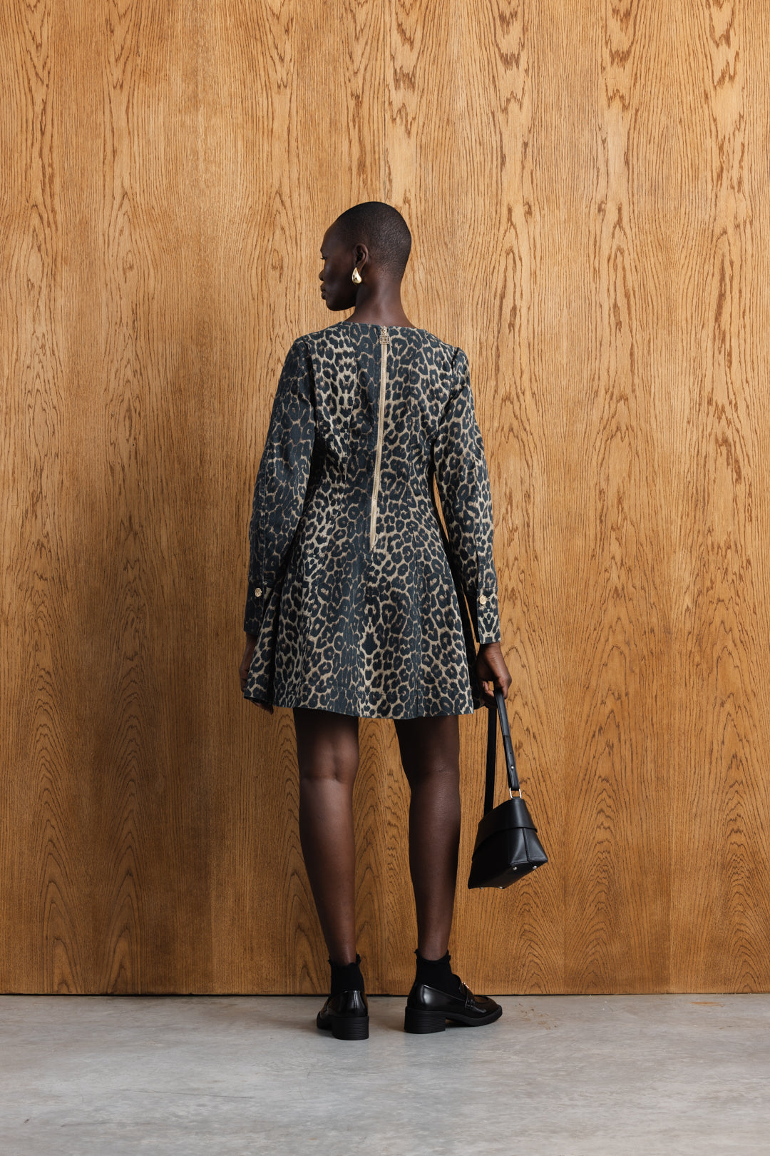 Avela Denim Fit & Flare Mini Dress